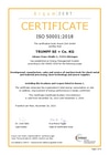 Certyfikat wg normy europejskiej DIN EN ISO 50001