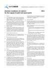 General conditions of contract for the supply of plant and spare parts 2016