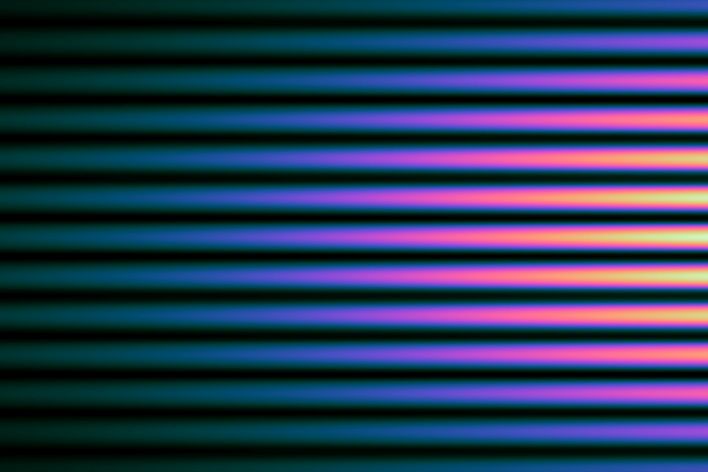 Simulated effect of a diffractive optical element