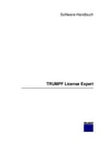 Software-Handbuch TRUMPF License Expert auf Deutsch