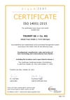 Certyfikat wg normy europejskiej DIN EN ISO 14001