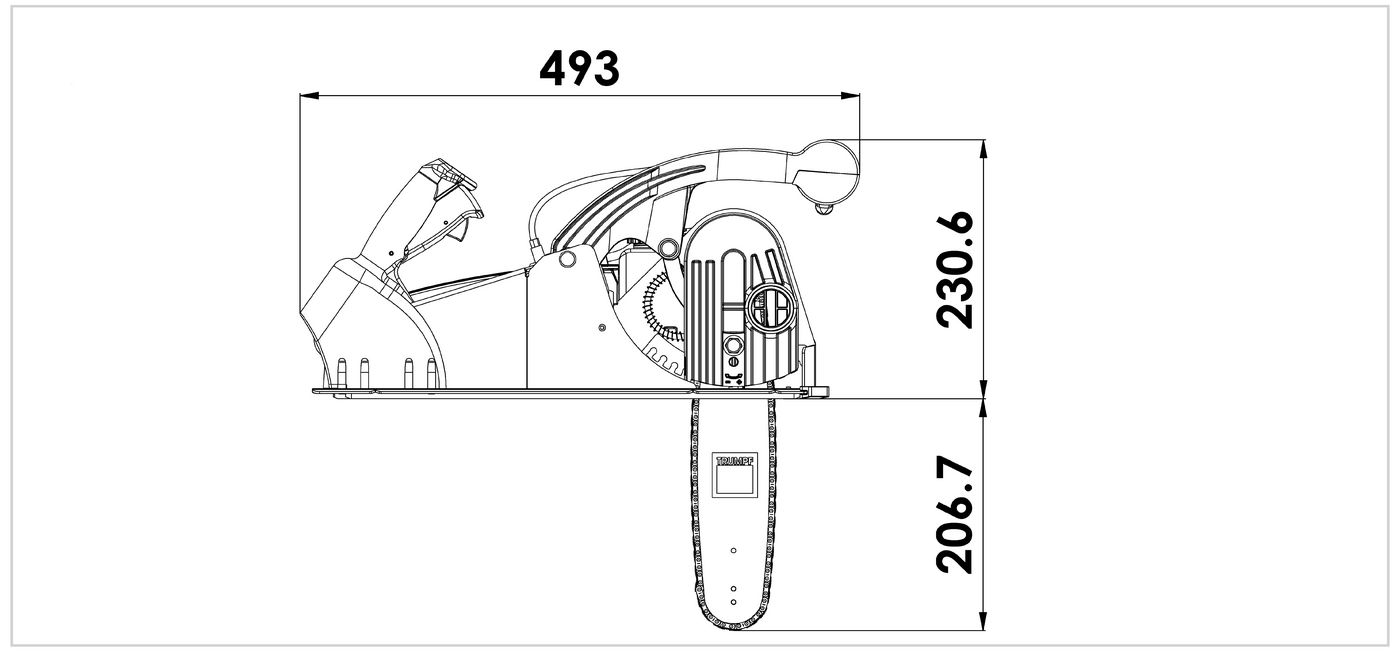 Dimensional drawing, TruTool TPC 165