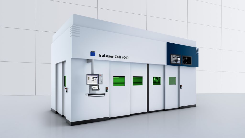 Product images of the TruLaser Cell 7040 fiber from TRUMPF