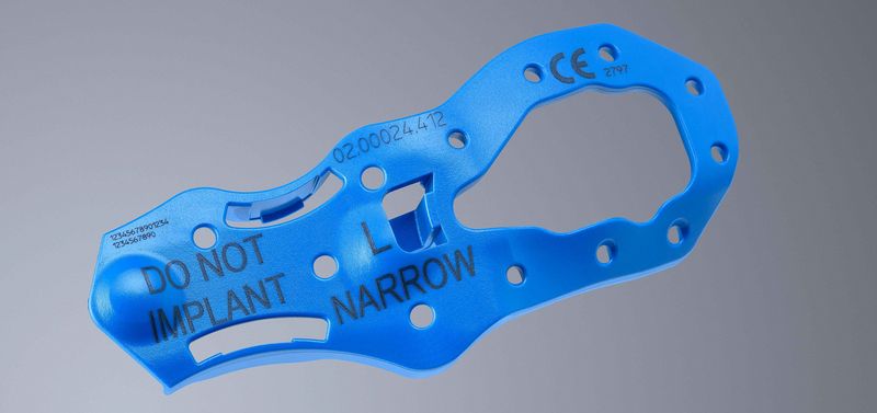 Lasermarkiertes Kunststoffteil aus der Medizintechnik