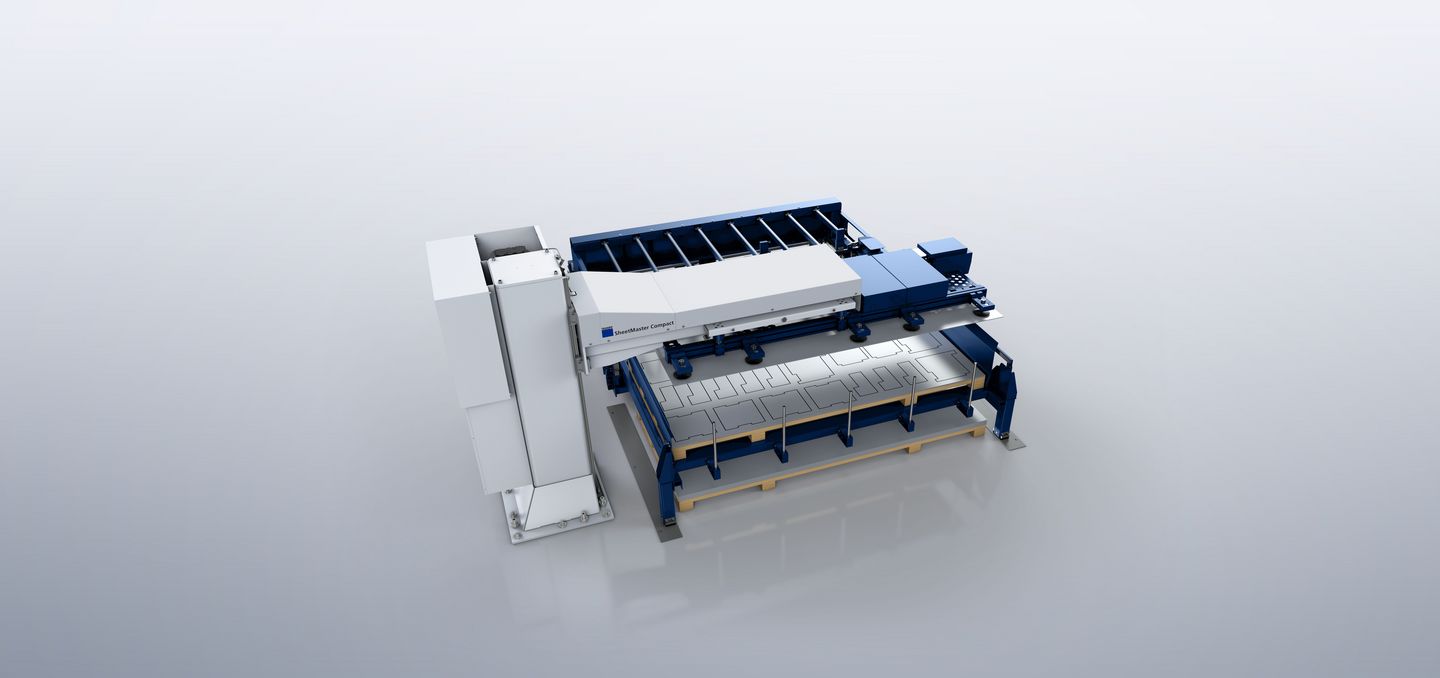 SheetMaster Compact, platzsparende Einstiegslösung zum Be- und Entladen