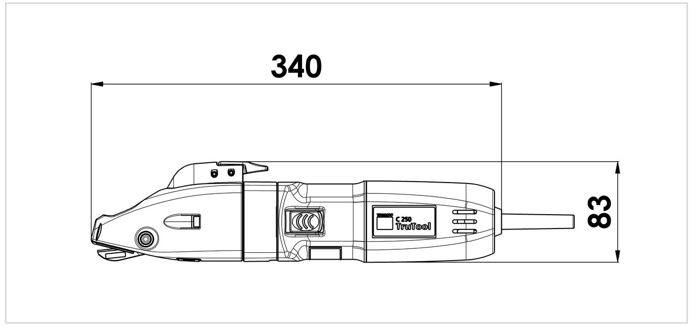 Dimensional drawing, TruTool C 250