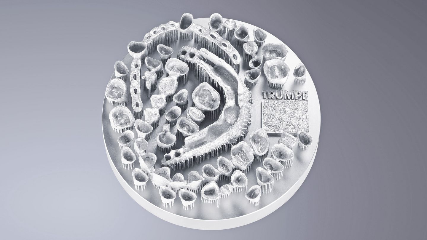 使用 TruPrint 1000 打印的牙科产品