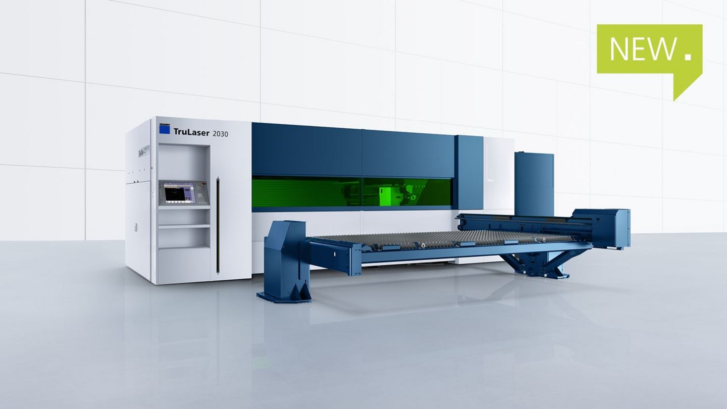 Hauptproduktbilder der TruLaser 2030 fiber (L82) mit Flagge