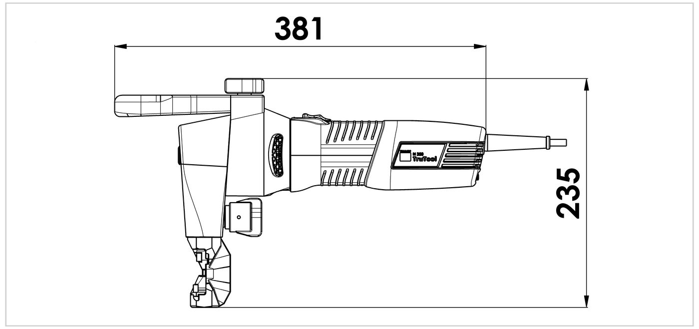 Dimensional drawing, TruTool N 500