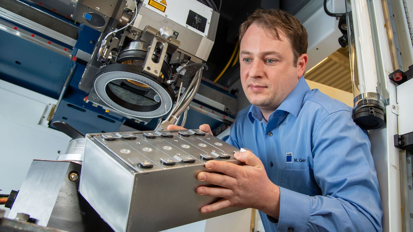 Batteriemodul mit Mann