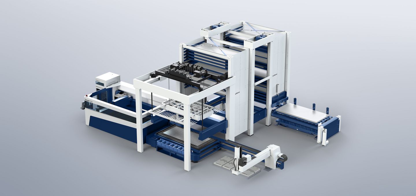 TruStore 3030 an TruLaser 5030 mit LiftMaster Store und SortMaster