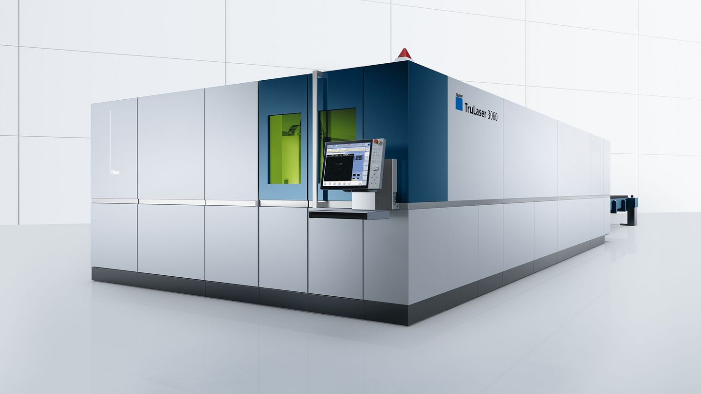 TruLaser 3060 fiber, flexible Standardmaschine mit Überformat- und Mehrtafelbearbeitung
