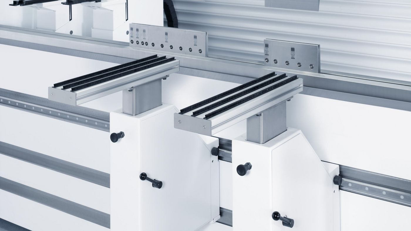 TruBend Series 8000, support brackets make component handling easier