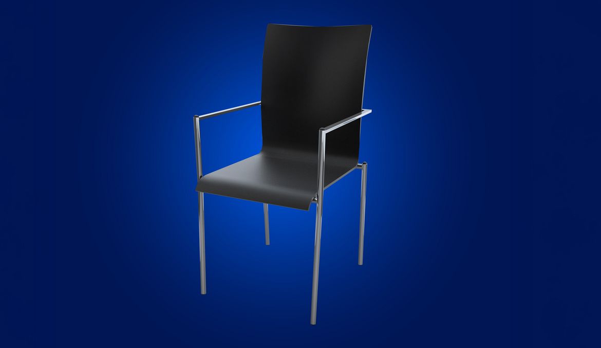 Stuhl, der auf einer TRUMPF Laser-Rohrschneidemaschine gefertigt wurde