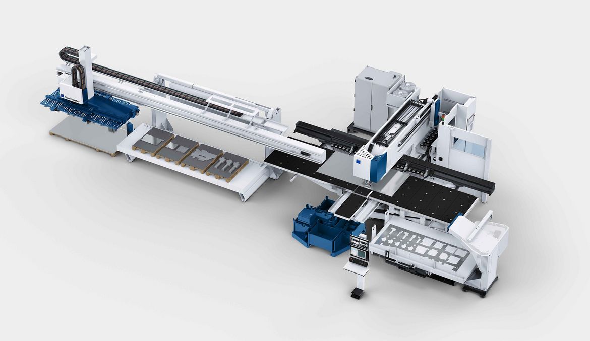 Stanzmaschine TruPunch 5000 mit Automatisierungskomponenten