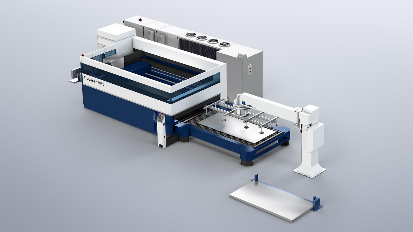 The LoadMaster loads a TruLaser 3030