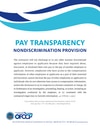 PAY TRANSPARENCY NON DISCRIMINATION PROVISION